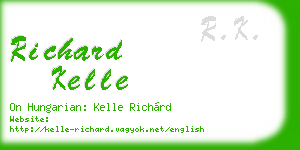 richard kelle business card